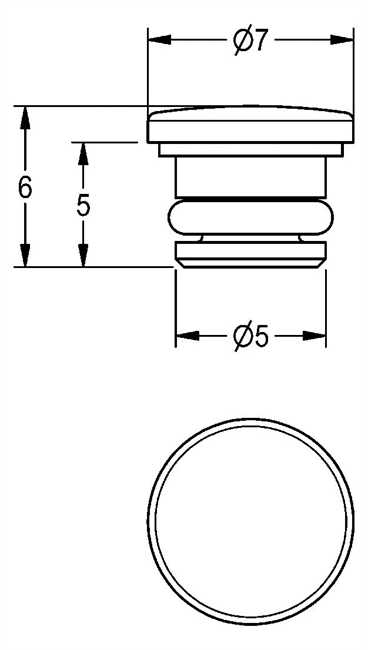 KWC Aquarotter Verschlussstopfen, AQUAMIX, mit O-Ring, für Griffdruckkappe, 2000104827