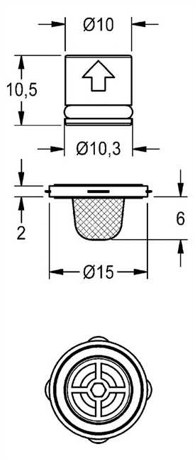 2000105106 KWC Aquarotter Ersatzteilset, mit zwei Rückflussverhinderern DN6 und Siebdichtungen
