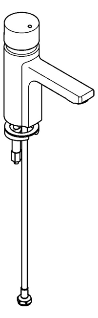 KWC Aquarotter sebstschluss Standventil, F5, hydraulisch ohne Mischung, 5l/min verchromt 2030036165