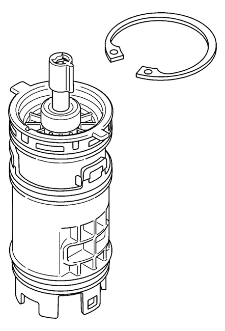 KWC Aquarotter FRAMIC Kartusche, F5, hydraulisch gesteuert, für F5S Selbstschluss-Standventil und F5S-Therm Selbstschluss-Thermostatbatterie, 2030046145