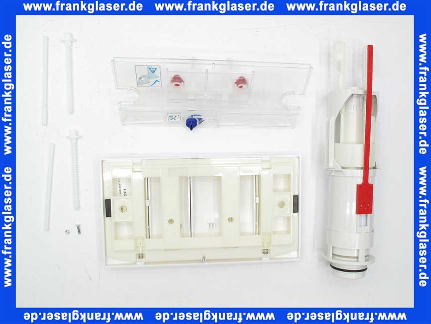 Friatec Umbausatz zu Spülkasten von WC Betätigungsplatte 331001 FRIABLOC Modell F 100 2-Menge auf Modell F 102 in weiß