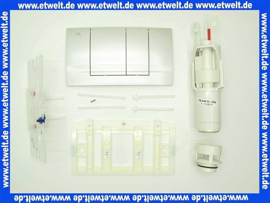 330821 Friatec Umrüstset Umbausatz für FRIABLOC Unterputzspülkasten auf Modell F 102, inklusive Betätigungsplatte mattchrom