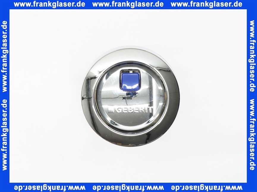 241800KD1 Geberit Drücker zu Spülventil Typ 280 2-Mengen-Spülung glanzchrom/blau