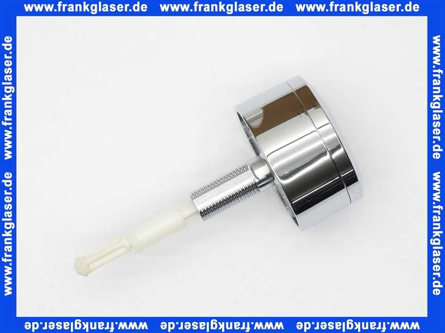 241800KD1 Geberit Drücker zu Spülventil Typ 280 2-Mengen-Spülung glanzchrom/blau