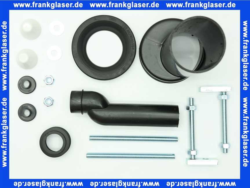 405116001 Geberit Anschlussset für Wand-WC PE d90/45 mit Befestigungsmat. etagiert