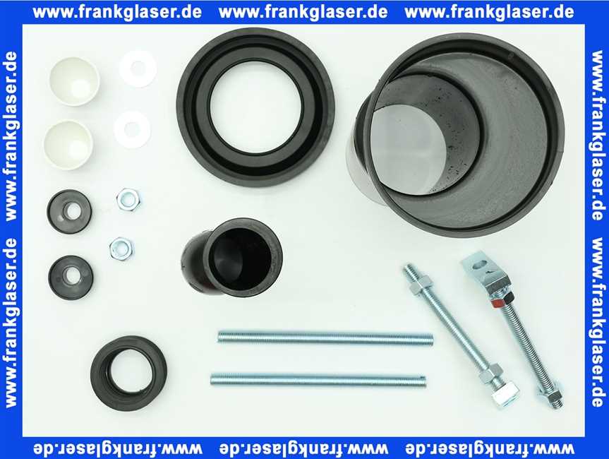 405116001 Geberit Anschlussset für Wand-WC PE d90/45 mit Befestigungsmat. etagiert