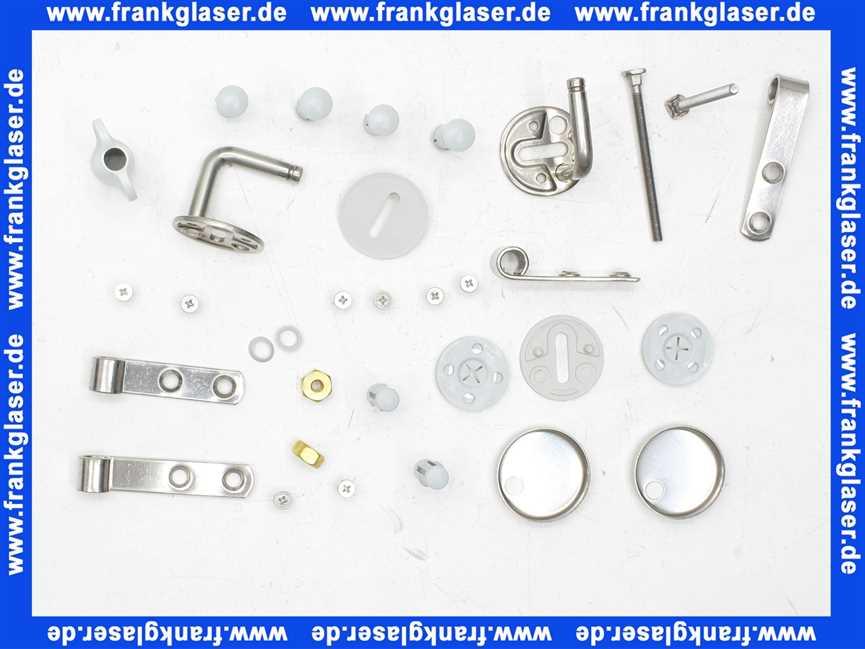 Geberit Set Scharniere für WC-Sitz Romantik, Edelstahl 597003000