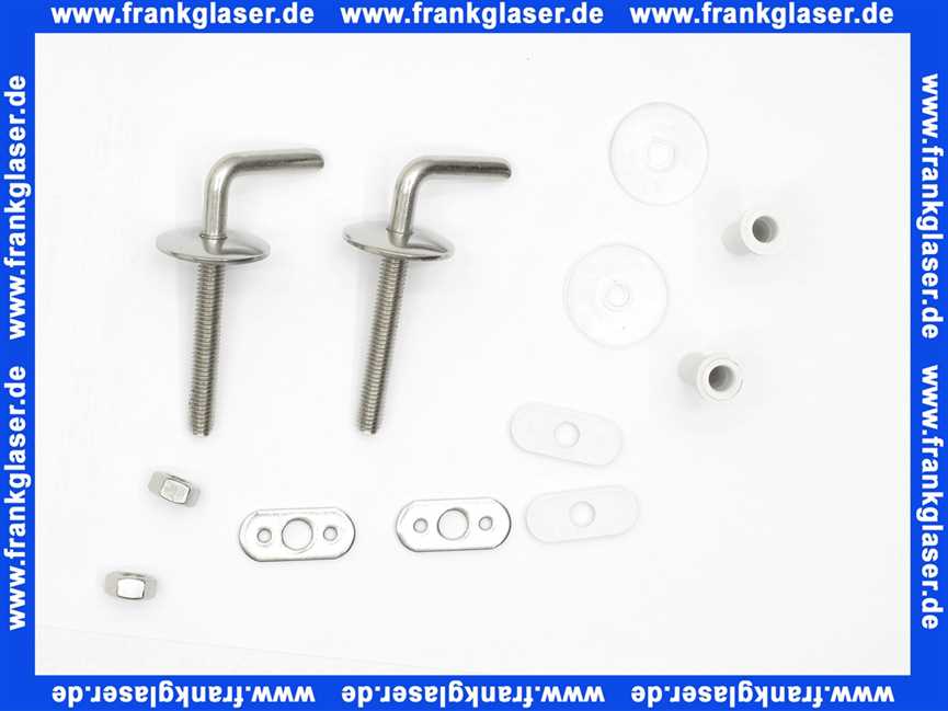 Geberit Set Scharniere für WC-Sitz Renova Befestigung von unten, Edelstahl 598165000