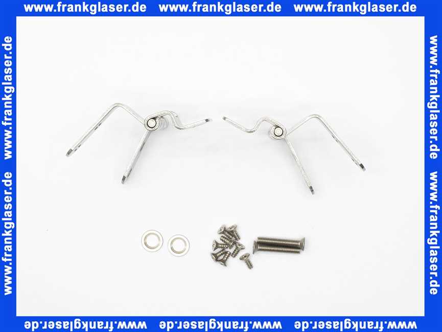 Geberit Set Scharniere für WC-Sitz Befestigung von vorne, Edelstahl 598180000