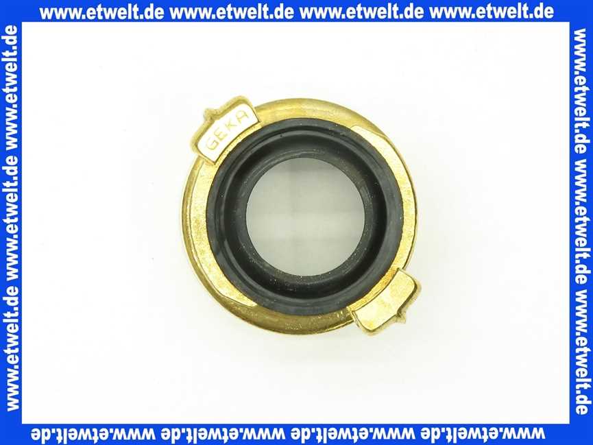 GEKA Gewindestück G1 1/4 Zoll Innengewinde mit Flachdichtung NBR, Messing schwarze NBR Formdichtung Schnellkupplung Klauenkupplung Schlauchkupplung