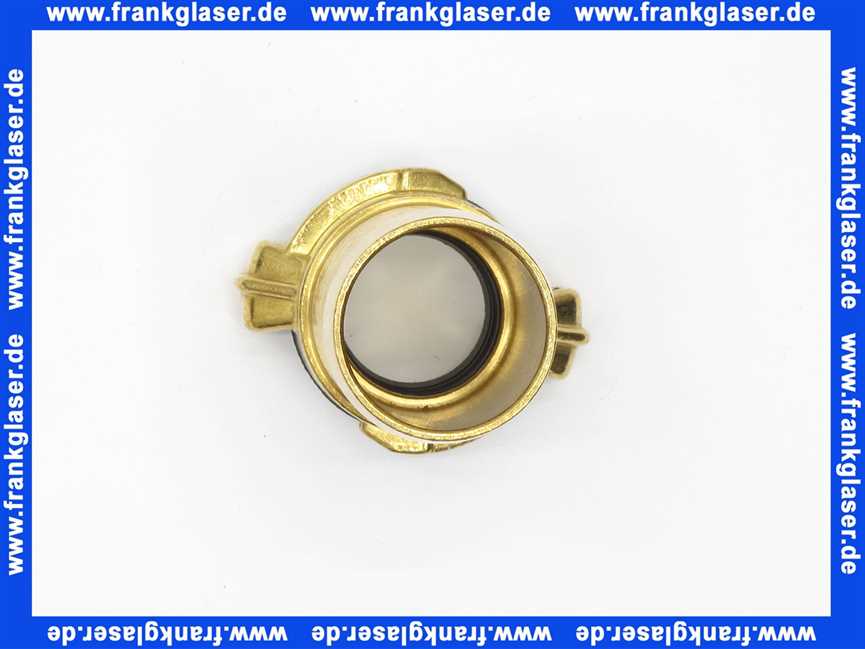 GEKA Schlauchstück 1 1/4 Zoll 32mm Schlauchstutzen Messing schwarze NBR Formdichtung Schnellkupplung Klauenkupplung Schlauchkupplung