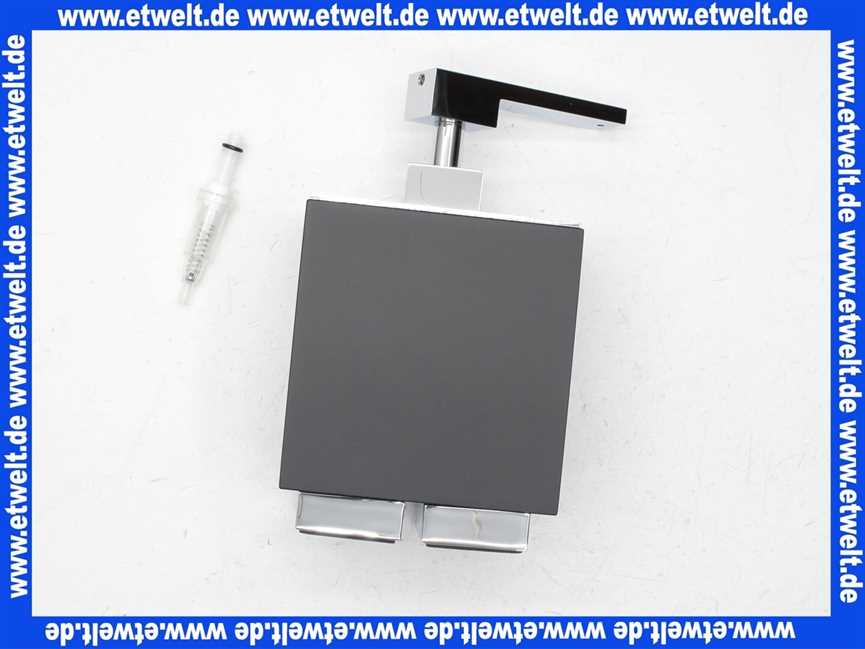 20838031 Gessi Seifenspender RETTANGOLO Standversion schwarzer Behälter, Spender/Füße chrom
