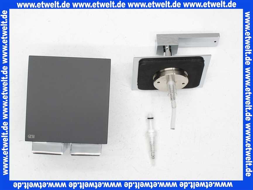 20838031 Gessi Seifenspender RETTANGOLO Standversion schwarzer Behälter, Spender/Füße chrom
