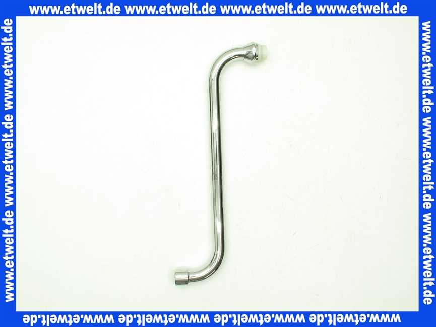 13017 Grohe Atlanta Rohrauslauf S-Form 300mm 3/4 verchromt
