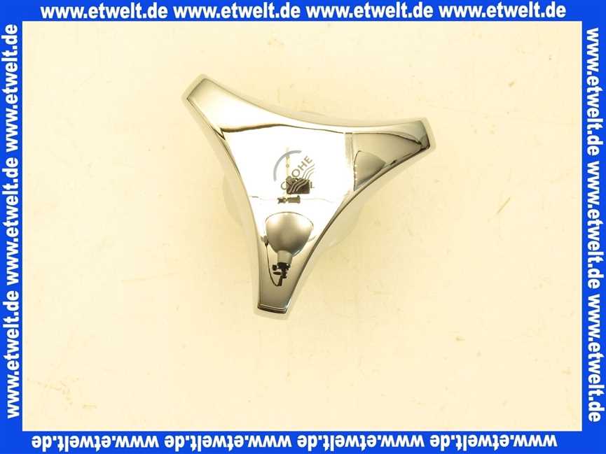 11104000 Grohe Oberteil 11104 mit Trecorn Griff Markierung blau 3/4 chrom
