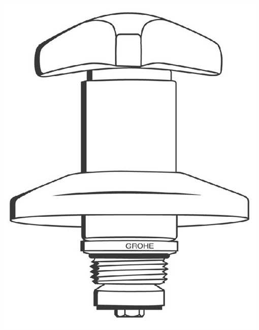 11504000 Grohe Oberteil 11504 für UP-Ventile Trecorn Gr. Mark. blau 3/4 chrom