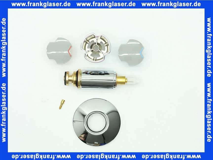 11514000 Grohe Oberteil 11514 DN20 für UP-Ventile Dreikantgriff blau/rot 3/4 chrom