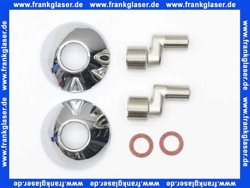 1205000M Grohe S-Anschluss 12050 Schraubrosette 3/8'' x 3/4'' 2 Stück chrom