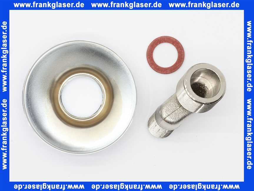 12050 S-Anschluss Grohe 3/8 x 3/4 Verstellbereich 17mm mit Rosette verchromt