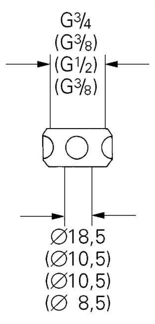 1291800M Grohe Quetschverschraubung 12918 2 Stück