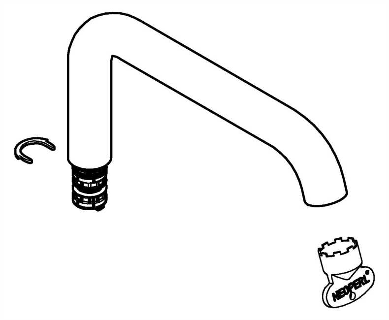 13375000 Grohe Rohrauslauf Essence 13375 für EH-Waschtischbatterie XL-size chrom