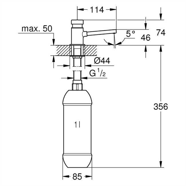 36194000 Grohe Seifenspender 36194 chrom