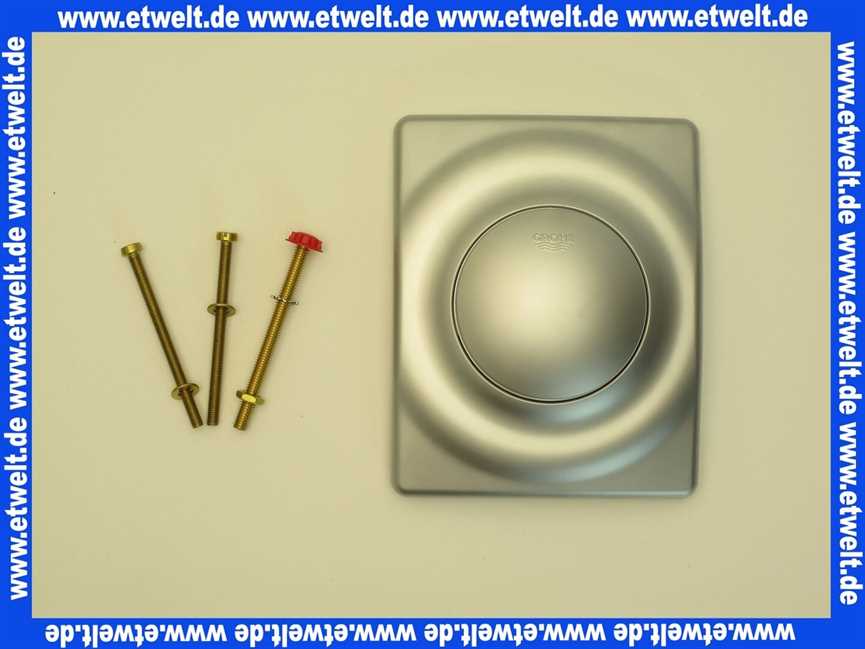 37018P00 Friedrich Grohe Betätigungsplatte Surf 116 x 144 mit Druckknopfbetätigung mattchrom