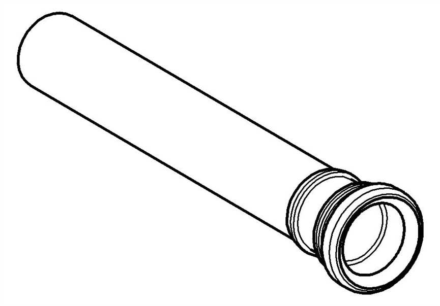 37105K00 Grohe Verlängerung 37105 300mm lang für Wandeinbau Spülrohr schwarz