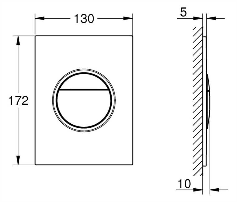 37601000 Grohe WC-Betätigung Nova Cosmopolitan S 37601 2-Mengen/Start & Stopp chrom