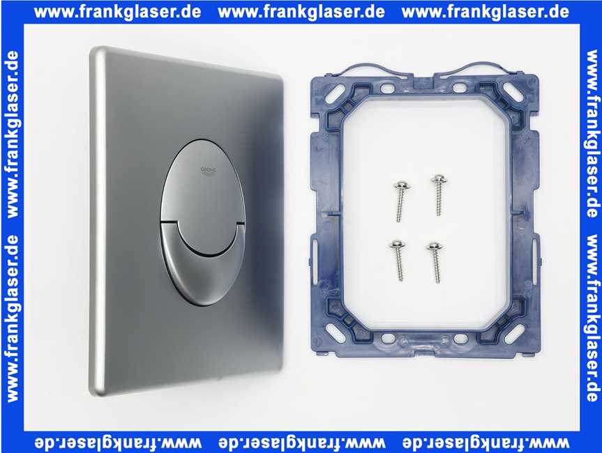 38505P00 Grohe DAL Abdeckplatte Skate Air senkrechte Montage für 2-Mengen Spülkästen Start-Stopp mattchrom
