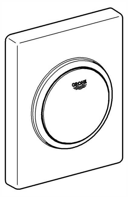 38595 Grohe Abdeckplatte Skate 116x144mm, m. Druckknopfbet., verchromt