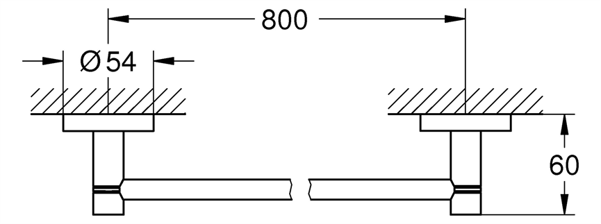 40386DL1 Grohe Badetuchhalter Essentials 40386 800mm warm sunset gebürstet