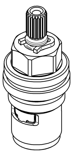 44044100 Grohe EICHELBERG Oberteil 440441 90 Grad für Standventil chrom