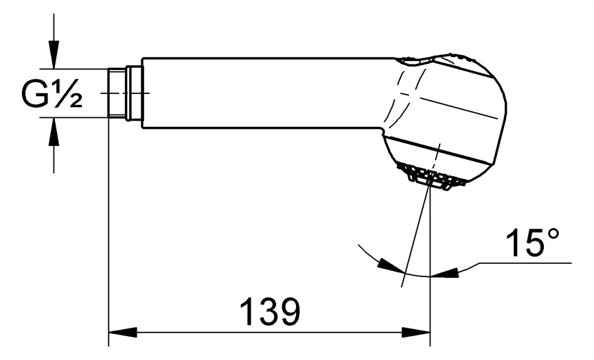 44055226 Grohe EICHELBERG Doppelstrahl-Brause 440552 für Al Dente Küchenarmaturen ND chrom