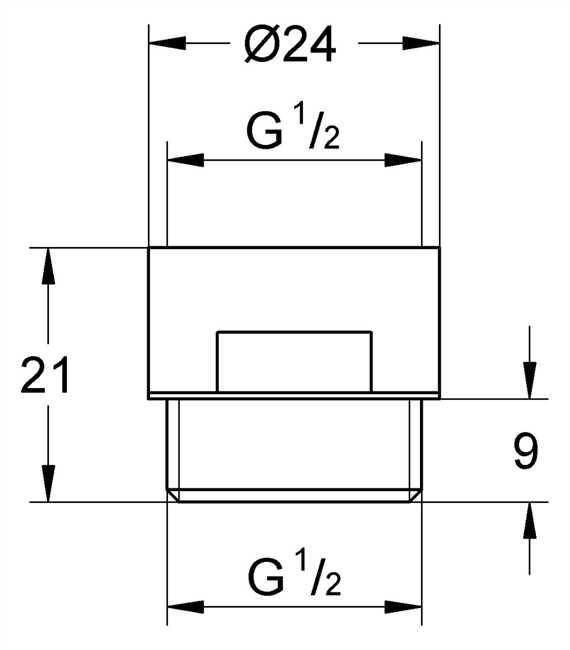 45282 Grohe Durchflussbegrenzer f.Hand-u.Seitenbrausen DN15