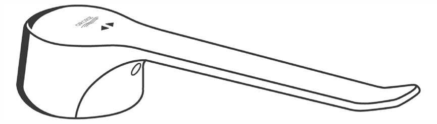 46257 Grohe Hebel f.Euroeco-Spezial-Wand- batteri170mm verchromt