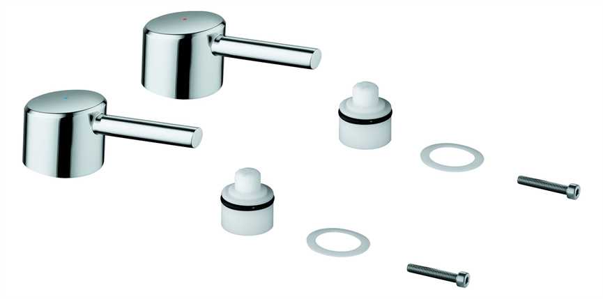 Grohe Griffpaar 48310 Markierung blau/rot für Concetto chrom 48310000