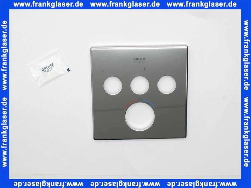 49042000 Grohe Rosette, chrom, eckig zu Grohtherm Smartcontrol m. 3 Absperrventilen