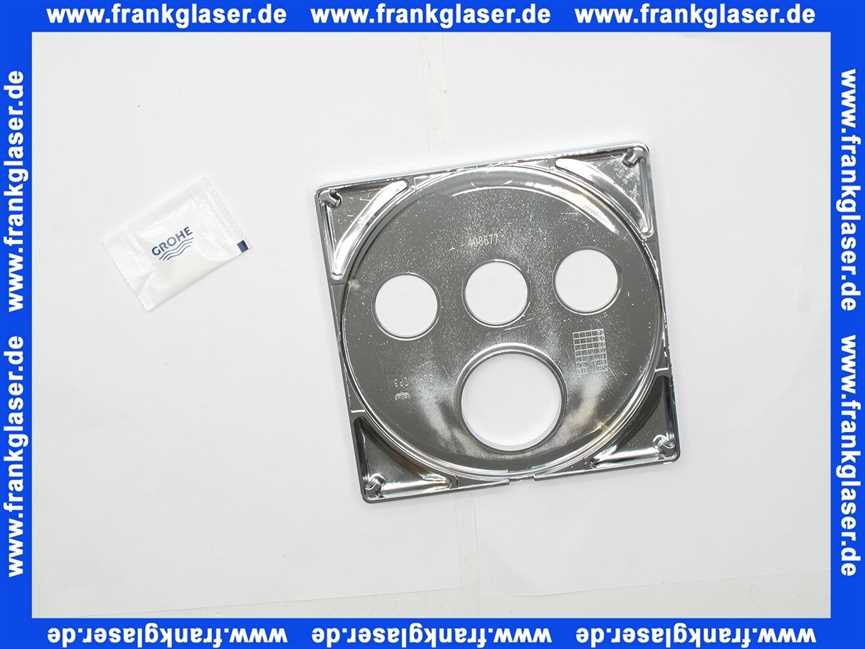 49042000 Grohe Rosette, chrom, eckig zu Grohtherm Smartcontrol m. 3 Absperrventilen
