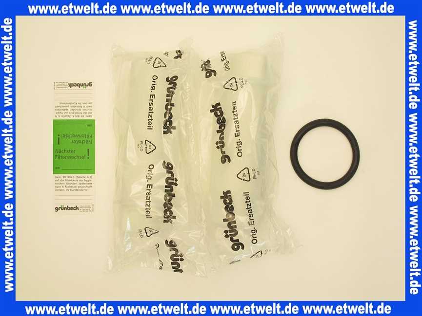 103062 Grünbeck 2 Ersatzfilterkerzen Filtereinsätze zu Feinfilter 5 µm Filter mit Schutzglocke FS1 1/4 Zoll