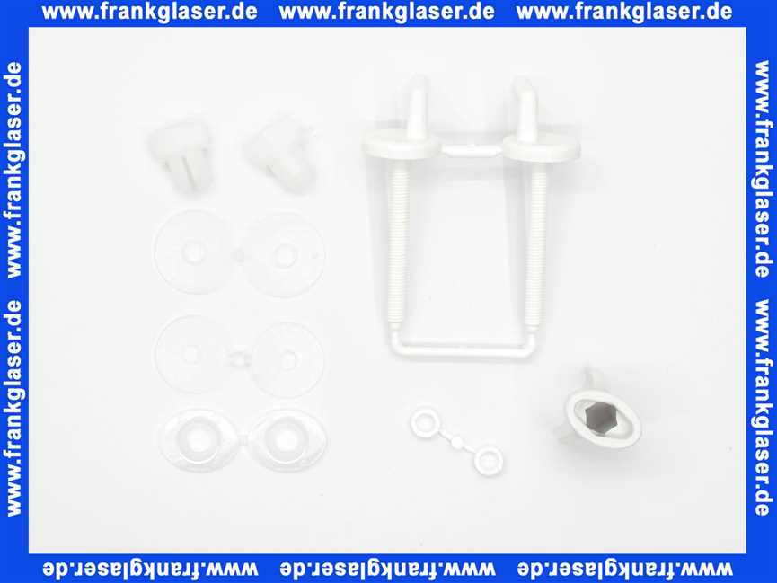 400024 Hamberger Kunststoffscharniere weiss für WC-Sitz
