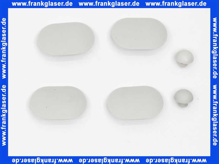 413355 Hamberger Pufferset 2 für Cosima WC-Sitz und Axis, Subline, Highline, V.I.P., Exclusiv Sitze bestehend aus 4 Sitzpuffern und 2 Deckelpuffern in grau