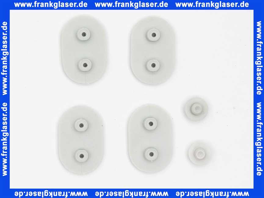 413355 Hamberger Pufferset 2 für Cosima WC-Sitz und Axis, Subline, Highline, V.I.P., Exclusiv Sitze bestehend aus 4 Sitzpuffern und 2 Deckelpuffern in grau