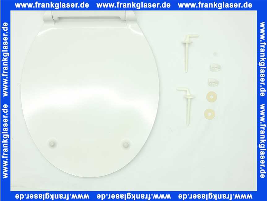 545527 Hamberger WC-Sitz EXKLUSIV mit Deckel und Konststoffscharnier Befestigung weiss
