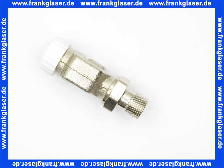 Heimeier Thermostatventil Axialform Rotguß vernickelt DN 15 R 1/2 Zoll