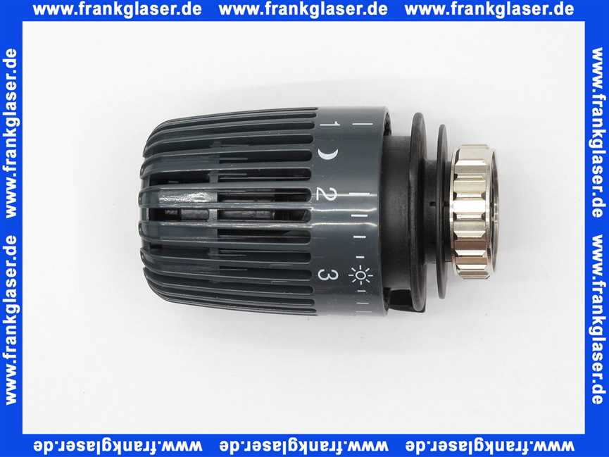 600000503 Heimeier Thermostatkopf mit Festfühler K anthrazitgrau RAL 7016