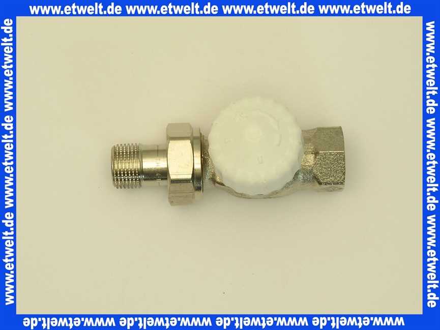 Heimeier Thermostatventil Ventilunterteil Heizkörperventil 3/8 Durchgang Rotguß vernickelt DN 10
