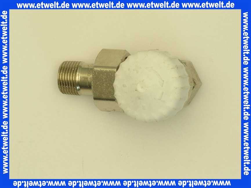 Heimeier Thermostatventil Ventilunterteil Heizkörperventil 3/8 Eck Rotguß vernickelt DN 10