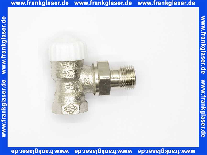 Heimeier Thermostatventil Ventilunterteil Heizkörperventil 1/2 Eck Rotguß vernickelt DN 15