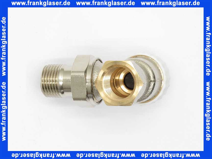 Heimeier Thermostatventil Ventilunterteil Heizkörperventil 1/2 Eck Rotguß vernickelt DN 15